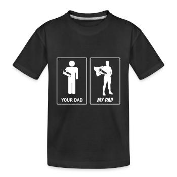 Ton père - Mon père - Super-héros Père Bébé - T-shirt bio Premium Enfant - noir - Devant