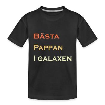 Meilleur papa dans la galaxie - T-shirt bio Premium Enfant - noir - Devant