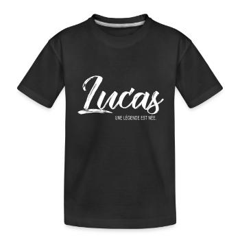 Lucas une légende Cadeau T shirt lucas - T-shirt bio Premium Enfant - noir - Devant