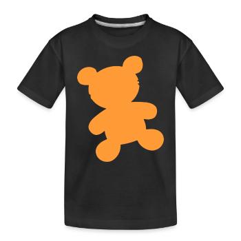 teddybaer teddy baer grizzly braunbaer schwarzbaer - Kinder Premium Bio T-Shirt - Schwarz - Vorne