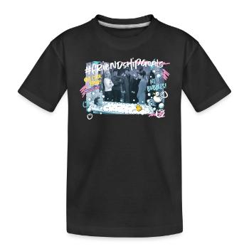 Friends Chandler badet #friendshipgoals - Kinder Premium Bio T-Shirt - Schwarz - Vorne