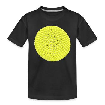 Gelbe Bälle als Kugel - Kinder Premium Bio T-Shirt - Schwarz - Vorne
