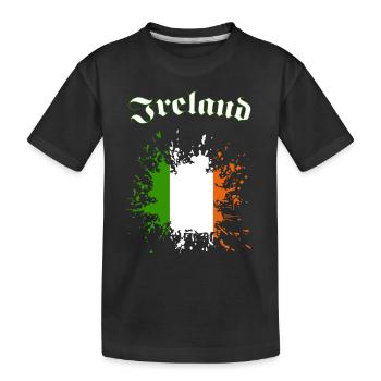 Ireland Splash - Kinder Premium Bio T-Shirt - Schwarz - Vorne