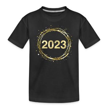 2023 - Kids' Premium Organic T-Shirt - black - Front