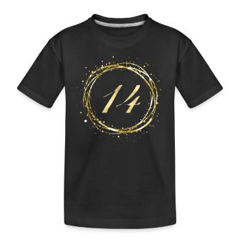 14 - T-shirt bio Premium Enfant - noir - Devant