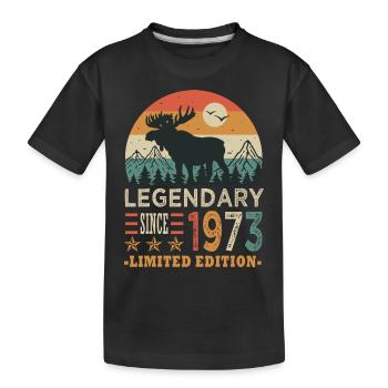 1973 legendary anniversaire 50 ans - T-shirt bio Premium Enfant - noir - Devant