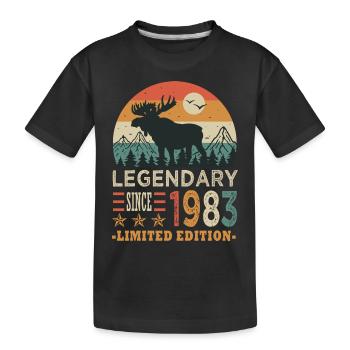 1983 legendary anniversaire 40 ans - T-shirt bio Premium Enfant - noir - Devant
