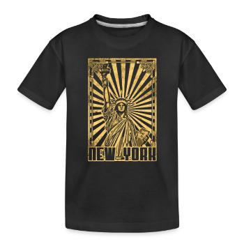 Statue de la Liberté de New York - T-shirt bio Premium Enfant - noir - Devant