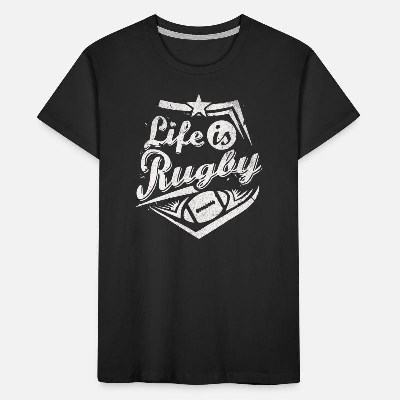 Das Leben ist Rugby Kinder Premium Bio T-Shirt