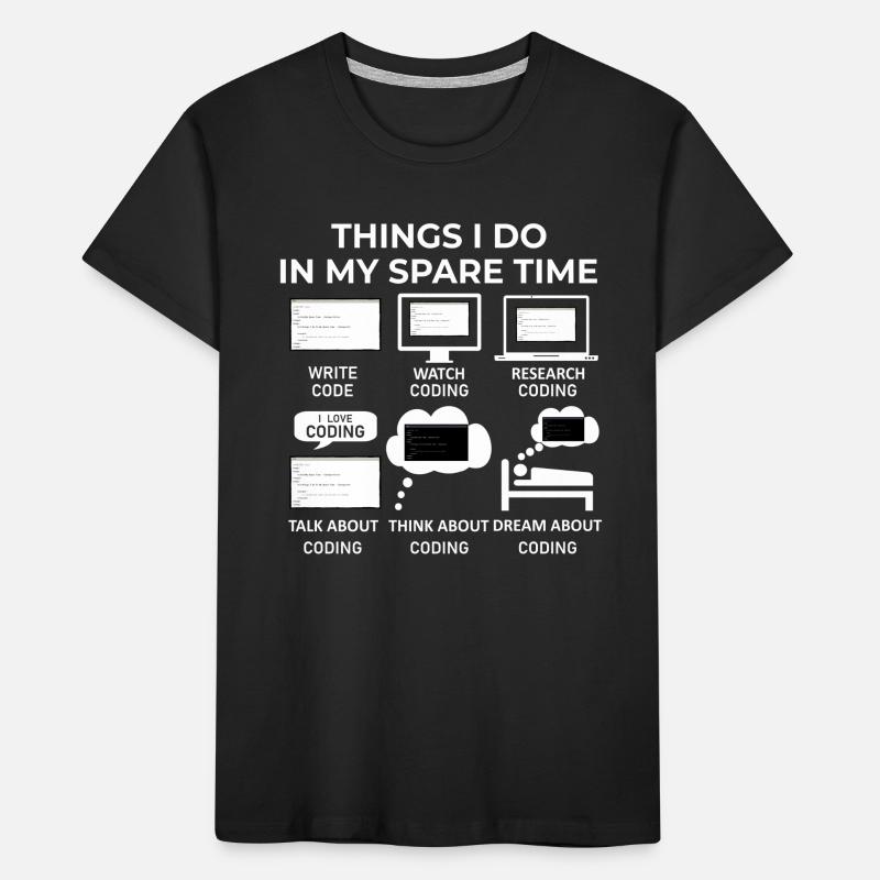 Ce que je fais pendant mon temps libre - Codage T-shirt bio Premium Enfant