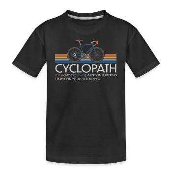 CYCLOPATH GRAVEL CYCLIST VÉLO DE ROUTE RÉTRO - T-shirt bio Premium Enfant - noir - Devant