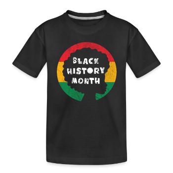 Mois de l'histoire des Noirs - T-shirt bio Premium Enfant - noir - Devant