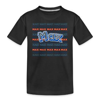 Vorname Max - Kinder Premium Bio T-Shirt - Schwarz - Vorne