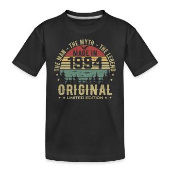 Original 1994 Retro 1994 Geburtstagsgeschenk 1994 - Kinder Premium Bio T-Shirt - Schwarz - Vorne