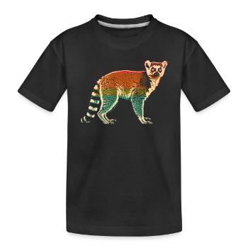 Lemur Madagascar - Kids' Premium Organic T-Shirt - black - Front