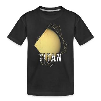 Titan Saturn Moon - Kids' Premium Organic T-Shirt - black - Front