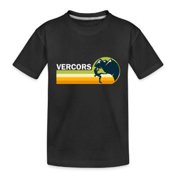 climb escalade Vercors sport climbing - T-shirt bio Premium Enfant - noir - Devant