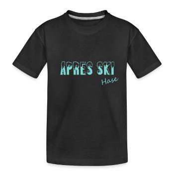 Apres Ski Hase Skihase - Kinder Premium Bio T-Shirt - Schwarz - Vorne