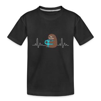 I love coffee t shirt coffee time sholt - T-shirt bio Premium Enfant - noir - Devant