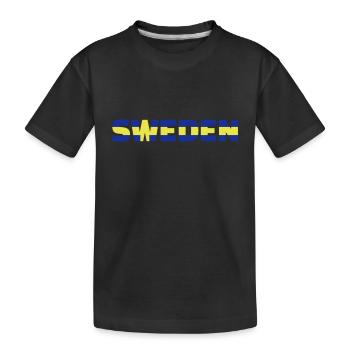 Schweden - Kinder Premium Bio T-Shirt - Schwarz - Vorne