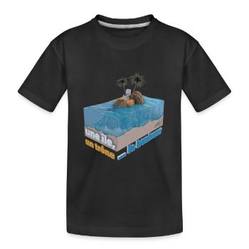 Une île, un trône ... le bonheur ! - T-shirt bio Premium Enfant - noir - Devant