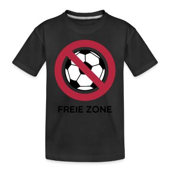 Anti Fussball - Kinder Premium Bio T-Shirt - Schwarz - Vorne