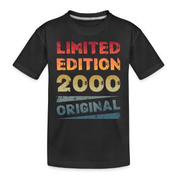 Limited Edition Birthday Party Vintage 2000 - Kids' Premium Organic T-Shirt - black - Front
