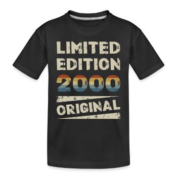Limited Edition Birthday Party Vintage 2000 - Kids' Premium Organic T-Shirt - black - Front