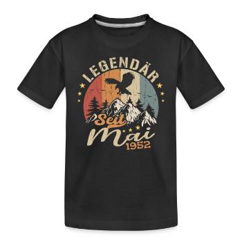 Mai 1952 Né en Mai 1952 Jubilé - T-shirt bio Premium Enfant - noir - Devant