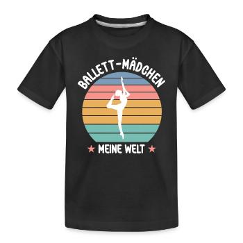 Ballett Mädchen Balletttänzerin Ballet Tanzen - Kinder Premium Bio T-Shirt - Schwarz - Vorne