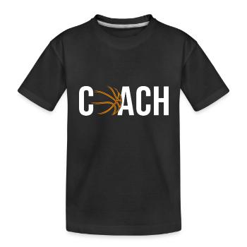 Coach Basket ball Basketball - Kids' Premium Organic T-Shirt - black - Front