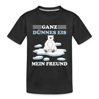 Ours polaire Drôle très mince glace mon ami Pôle Nord - T-shirt bio Premium Enfant - noir - Devant