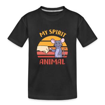 Ratte - Kinder Premium Bio T-Shirt - Schwarz - Vorne