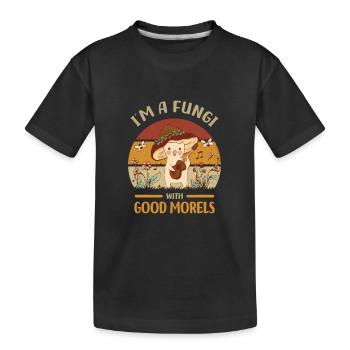 Mushroomer - Kids' Premium Organic T-Shirt - black - Front