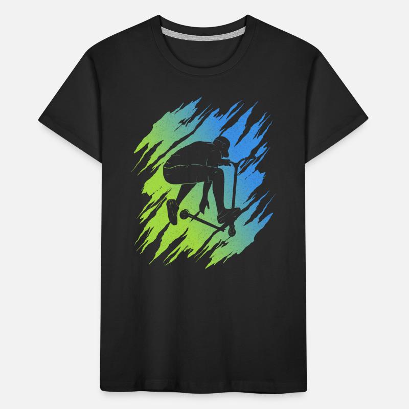Stunt Scooter Tricks Roller Stuntroller Tretroller Kinder Premium Bio T-Shirt
