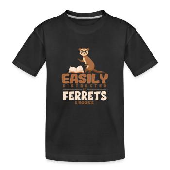 Frettchen - Kinder Premium Bio T-Shirt - Schwarz - Vorne