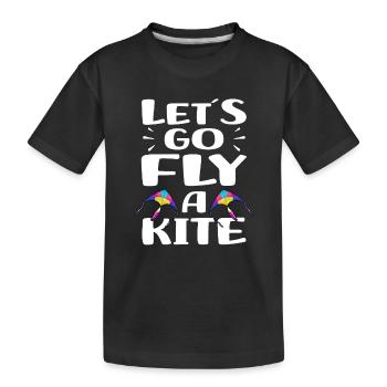 Loisir de cerf-volant | Idée cadeau de deltaplane - T-shirt bio Premium Enfant - noir - Devant