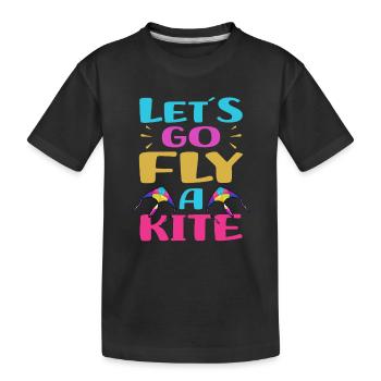 Cerf-volant - T-shirt bio Premium Enfant - noir - Devant