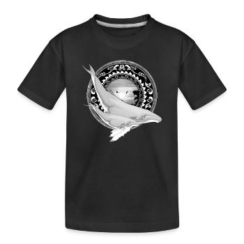 Baleine à bosse hawaïenne - T-shirt bio Premium Enfant - noir - Devant