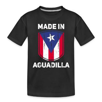 Puerto Rico - Kinder Premium Bio T-Shirt - Schwarz - Vorne