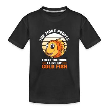 Poisson rouge - T-shirt bio Premium Enfant - noir - Devant