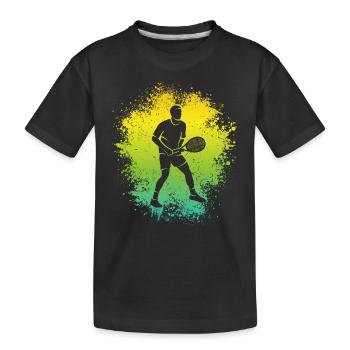 Tennis Entraîneur de tennis Garçons Enfants Joueur de tennis - T-shirt bio Premium Enfant - noir - Devant