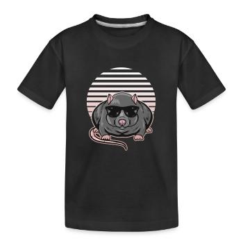 Rat - Kids' Premium Organic T-Shirt - black - Front