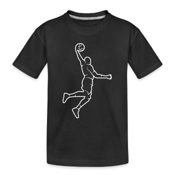 Basketball Player Silhouette Bball Basketball Player - Kids' Premium Organic T-Shirt - black - Front