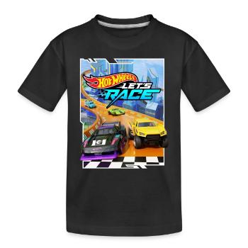 Hot Wheels Design Let's Race - T-shirt bio Premium Enfant - noir - Devant