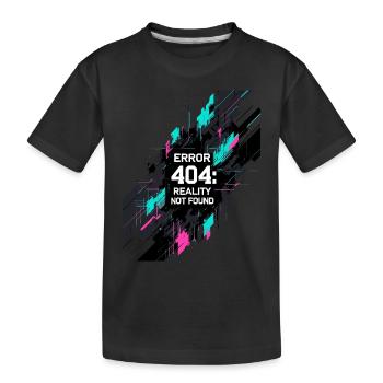 Erreur : Réalité introuvable - T-shirt bio Premium Enfant - noir - Devant