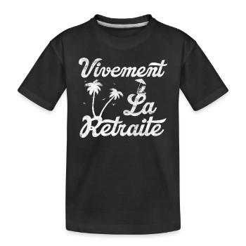 Es lebe der Ruhestand - - Kinder Premium Bio T-Shirt - Schwarz - Vorne