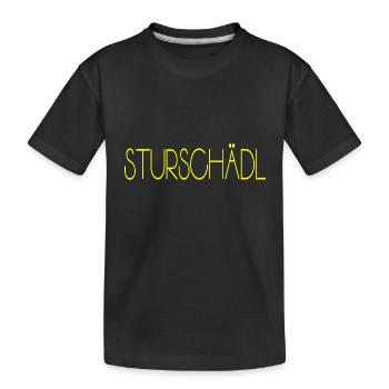 Sturschädl Sturschädel - Kinder Premium Bio T-Shirt - Schwarz - Vorne