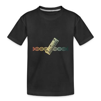 Keyboard Piano Synthesizer DNA Resonant Genetics - Kids' Premium Organic T-Shirt - black - Front