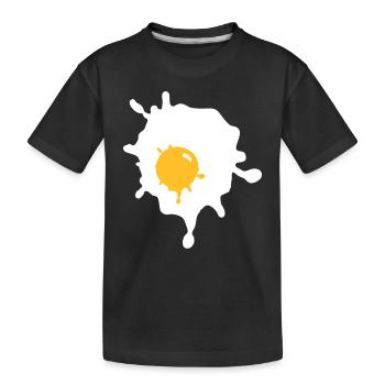 Ein Spiegelei - V2 - Kinder Premium Bio T-Shirt - Schwarz - Vorne